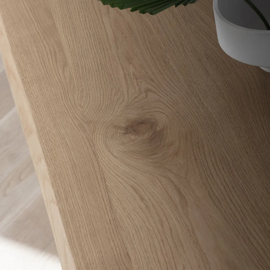 Pevný kovový kuchyňský stůl a dřevěná deska Made in Italy - Bastiano Viadurini