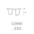 Pevný kovový kuchyňský stůl a dřevěná deska Made in Italy - Bastiano Viadurini