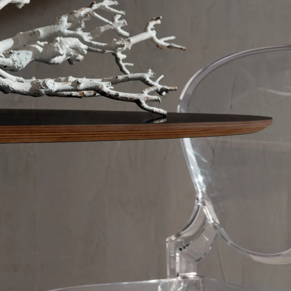 Kuchyňský stůl z Fenix a lakovaného syntetického mramoru vyrobený v Itálii - Brontolo Viadurini