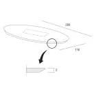 Kuchyňský stůl z Fenix a lakovaného syntetického mramoru vyrobený v Itálii - Brontolo Viadurini