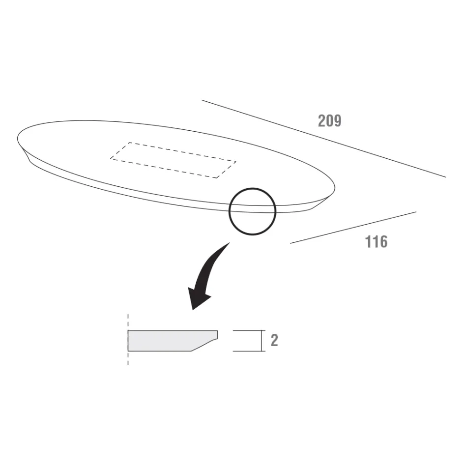 Kuchyňský stůl z Fenix a lakovaného syntetického mramoru vyrobený v Itálii - Brontolo Viadurini
