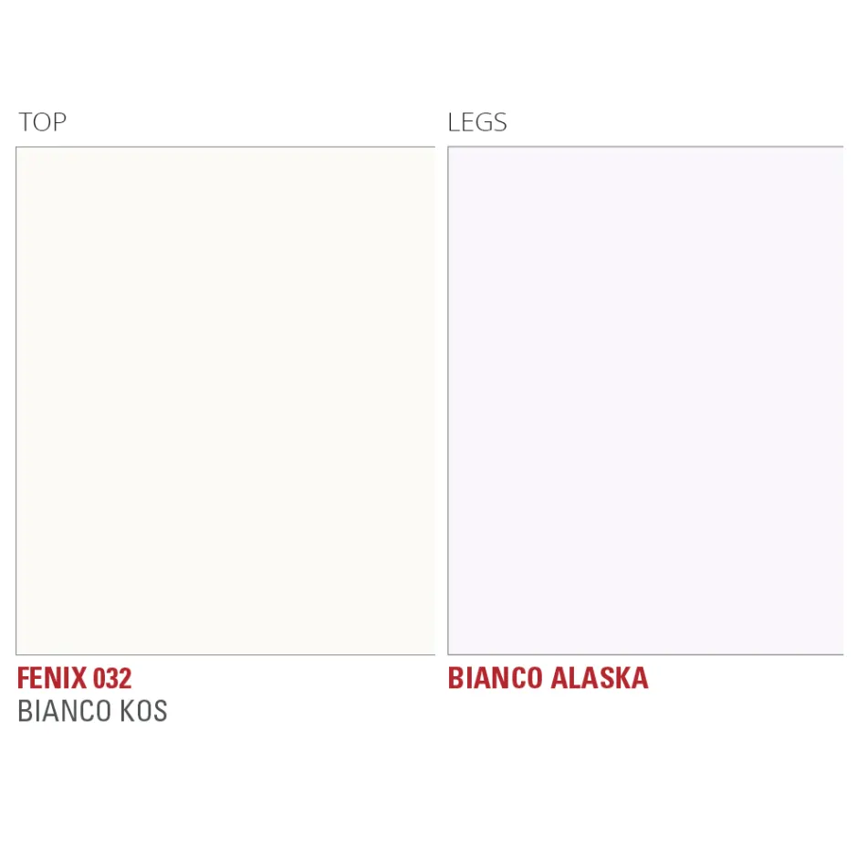 Kuchyňský stůl z Fenix a bílého kovu kvality Made in Italy - Carlino Viadurini