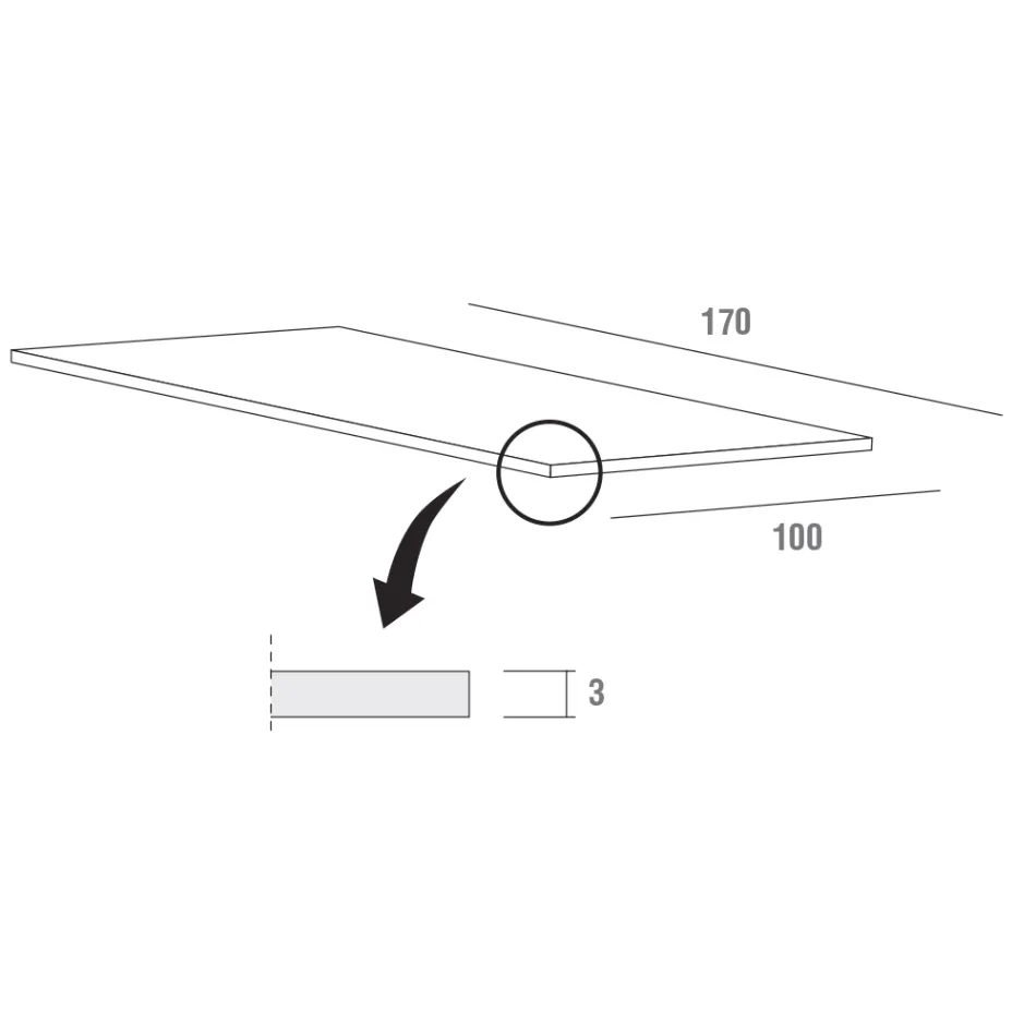 Kuchyňský stůl z Fenix a bílého kovu kvality Made in Italy - Carlino Viadurini
