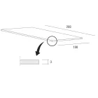 Kuchyňský stůl z Fenix a bílého kovu kvality Made in Italy - Carlino Viadurini