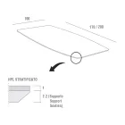 Kuchyňský stůl HPL s antracitovou kovovou základnou vyrobený v Itálii - Aresto Viadurini