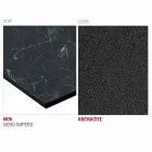 Kuchyňský stůl HPL s antracitovou kovovou základnou vyrobený v Itálii - Aresto Viadurini