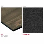 Kuchyňský stůl HPL s antracitovou kovovou základnou vyrobený v Itálii - Aresto Viadurini