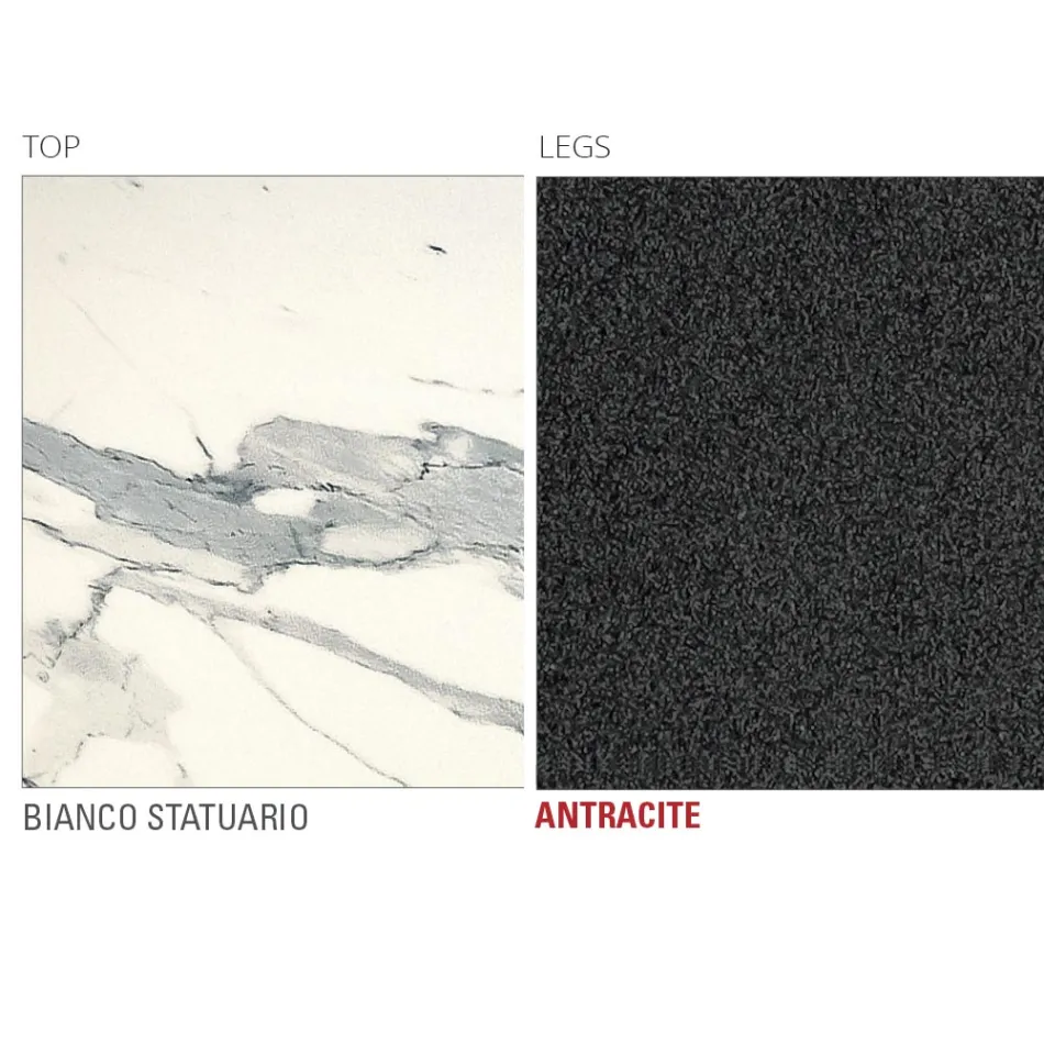 Kuchyňský stůl z lamina s kovovou konstrukcí Made in Italy - Carlino Viadurini