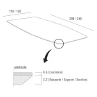 Kuchyňský stůl z lamina s kovovou konstrukcí Made in Italy - Carlino Viadurini