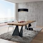 Kuchyňský stůl ze dřeva a kovu Vyrobeno v Itálii, vysoká kvalita - Dotto Viadurini