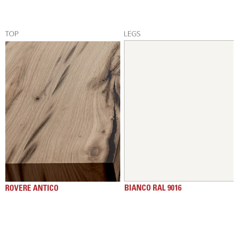 Kuchyňský stůl ze dřeva a kovu Vyrobeno v Itálii, vysoká kvalita - Dotto Viadurini