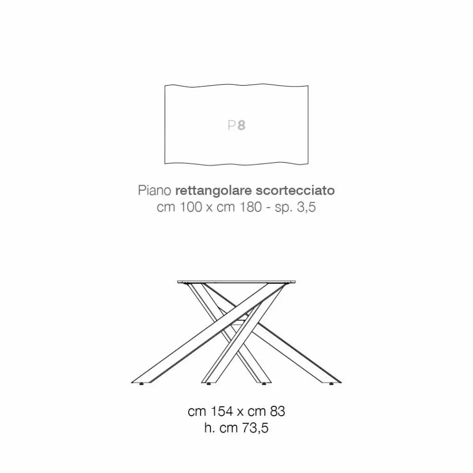 Vyrobeno v Itálii design masivního kuchyňského stolu, Dionigi Viadurini