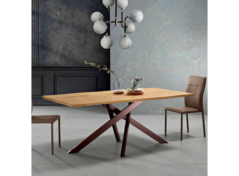 Vyrobeno v Itálii design masivního kuchyňského stolu, Dionigi Viadurini