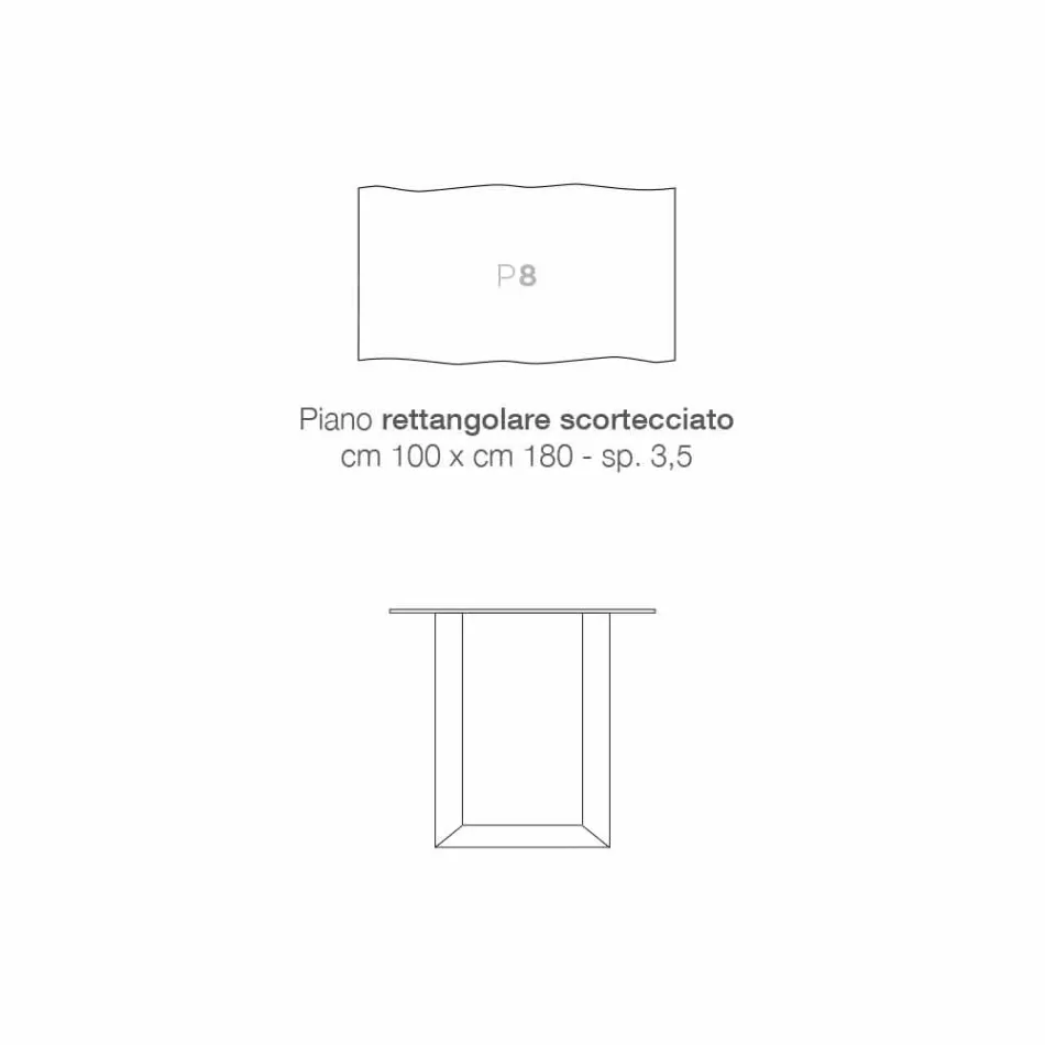 Kuchyňský stůl z masivu a kovu vyrobený v Itálii, Flora Viadurini