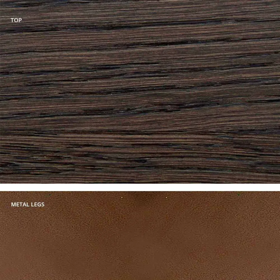 Kuchyňský stůl z masivu a kovu vyrobený v Itálii, Flora Viadurini