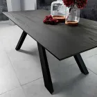 Kuchyňský stůl v MDF a kov vyrobený v Itálii, Wilmer Viadurini