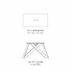 Kuchyňský stůl v MDF a kov vyrobený v Itálii, Wilmer Viadurini