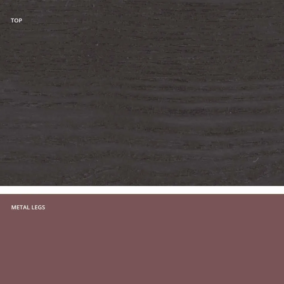 Kuchyňský stůl v MDF a kov vyrobený v Itálii, Wilmer Viadurini