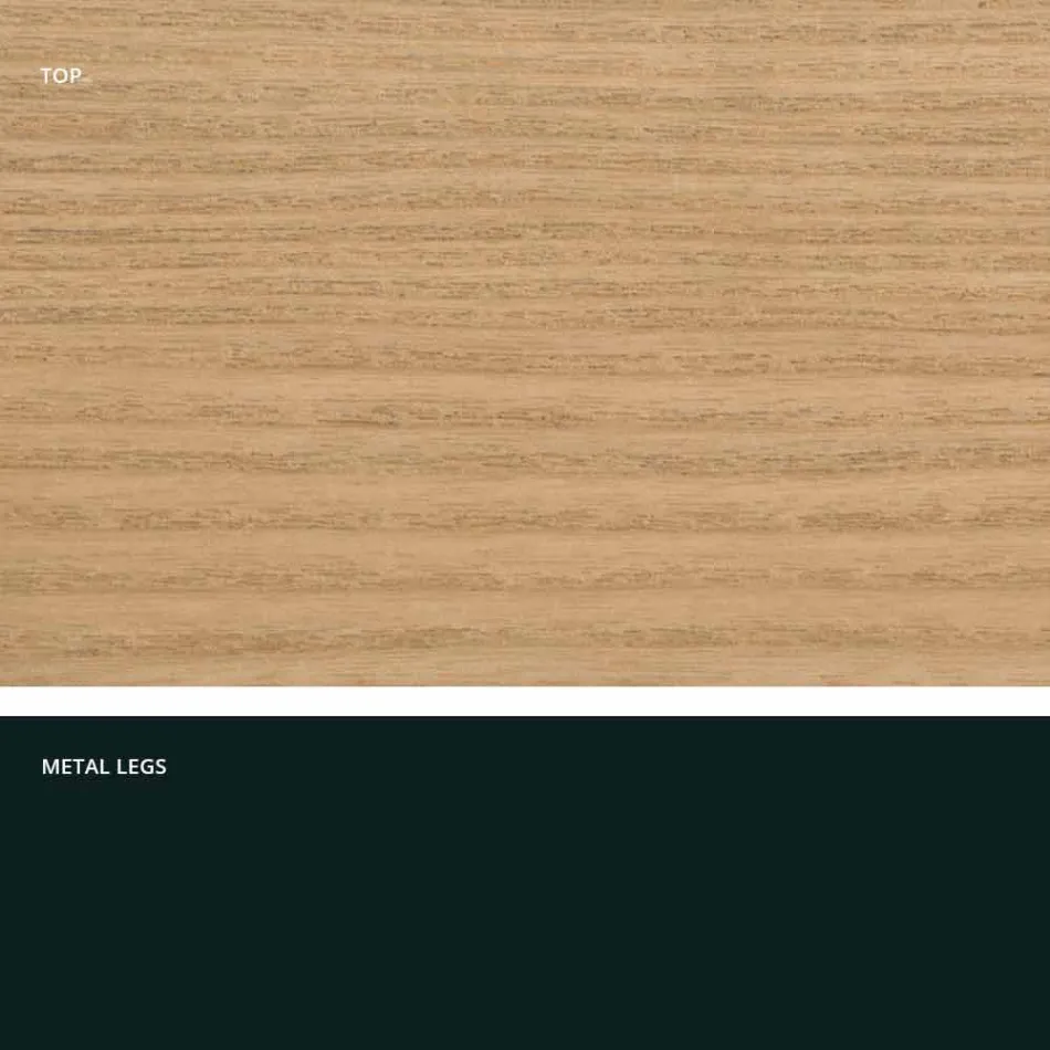 Kuchyňský stůl v MDF a kov vyrobený v Itálii, Wilmer Viadurini