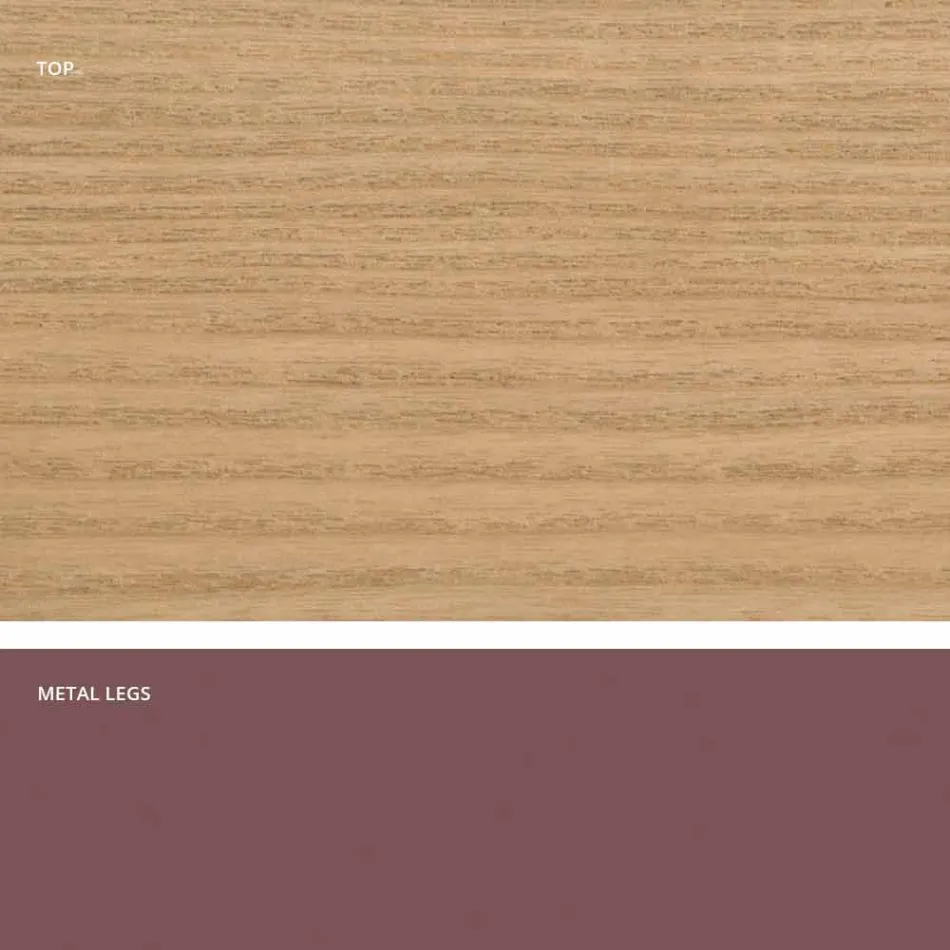 Kuchyňský stůl v MDF a kov vyrobený v Itálii, Wilmer Viadurini