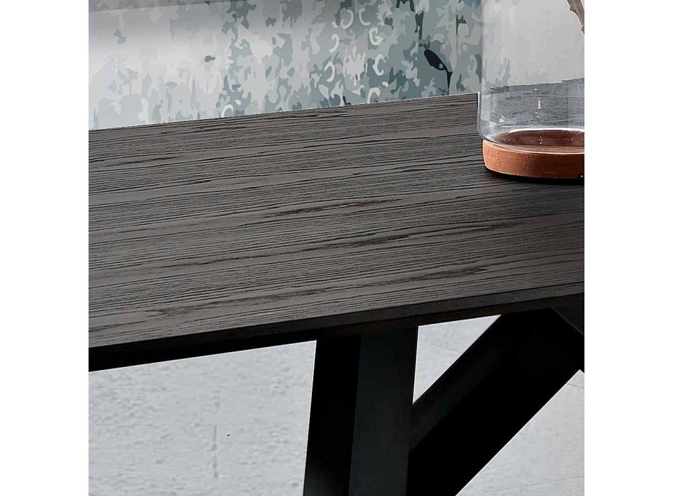 Kuchyňský stůl v MDF a kov vyrobený v Itálii, Wilmer Viadurini