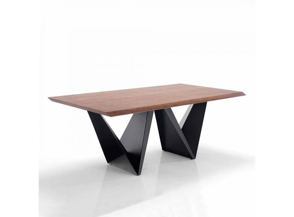 Moderní designový kuchyňský stůl z MDF a kovu, Helene Viadurini
