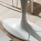 Luxusní kuchyňský stůl z tvrzeného skla a mramoru Made in Italy - Brontolo Viadurini