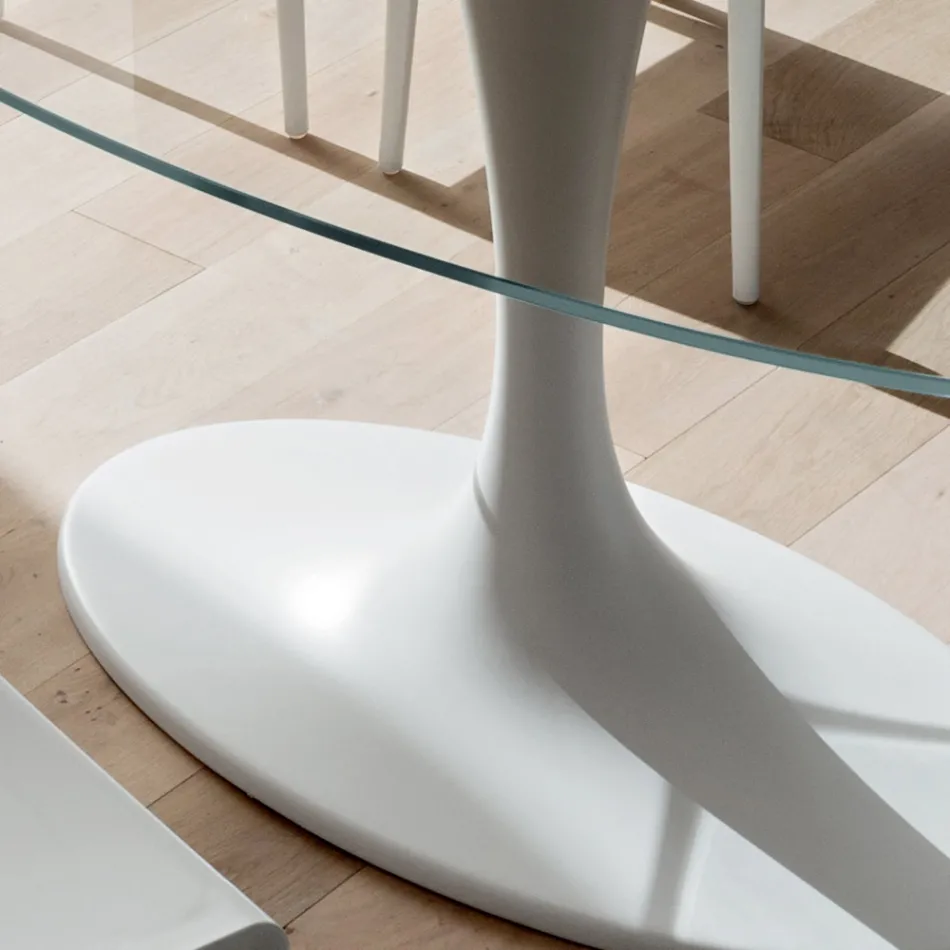 Luxusní kuchyňský stůl z tvrzeného skla a mramoru Made in Italy - Brontolo Viadurini