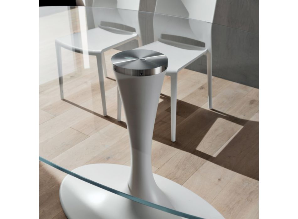 Luxusní kuchyňský stůl z tvrzeného skla a mramoru Made in Italy - Brontolo Viadurini