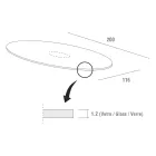 Luxusní kuchyňský stůl z tvrzeného skla a mramoru Made in Italy - Brontolo Viadurini