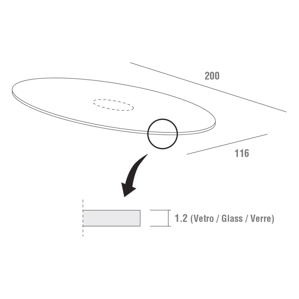 Luxusní kuchyňský stůl z tvrzeného skla a mramoru Made in Italy - Brontolo Viadurini