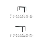 Venkovní stůl Rozkládací na 250 cm z kovu Made in Italy - Beverly Viadurini