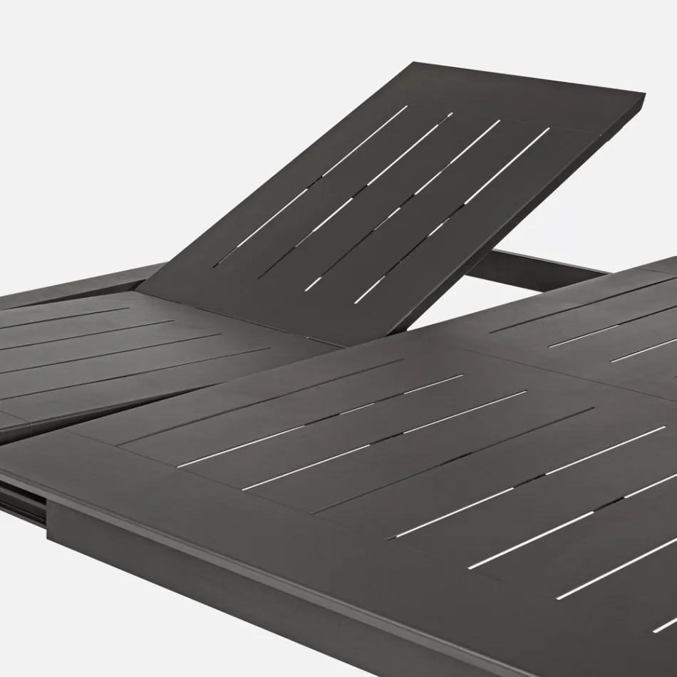 Rozkládací venkovní stůl až 160 cm z hliníku, Homemotion - Andries Viadurini