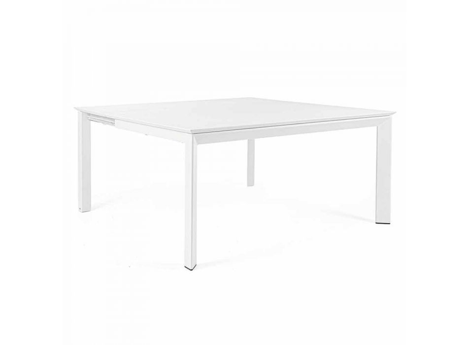 Roztažitelný venkovní stůl až do 160 cm v hliníkovém Homemotion - Andries Viadurini