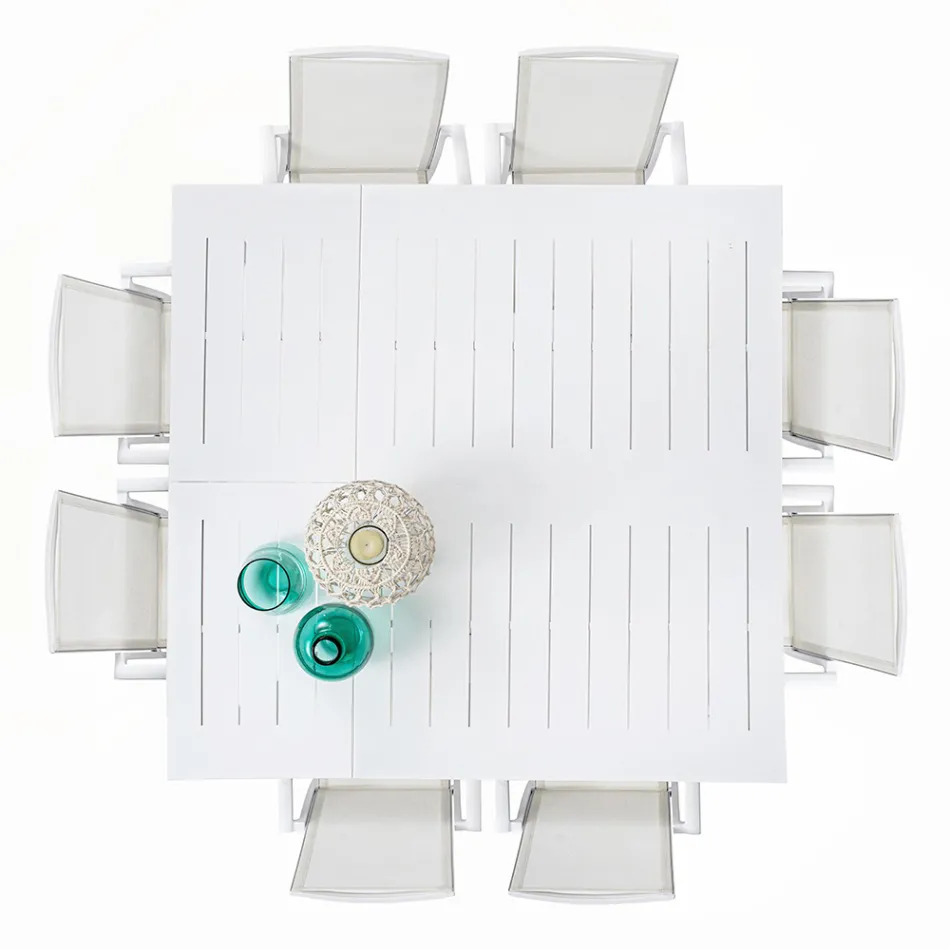 Rozkládací venkovní stůl až do 160 cm z hliníku, Homemotion - Andries Viadurini