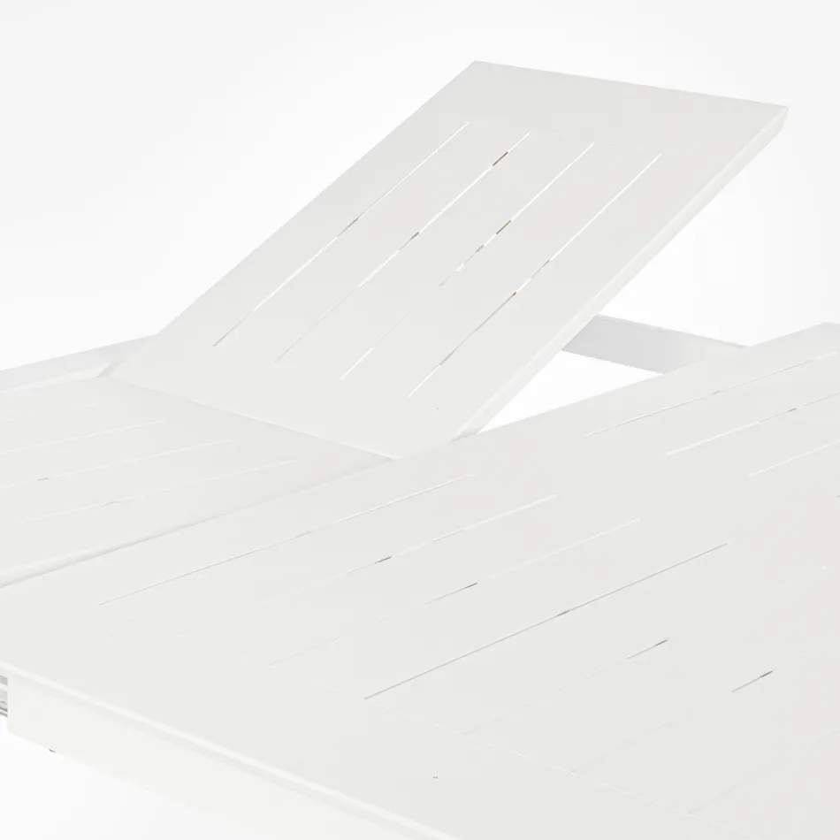 Rozkládací venkovní stůl až 160 cm z hliníku, Homemotion - Andries Viadurini