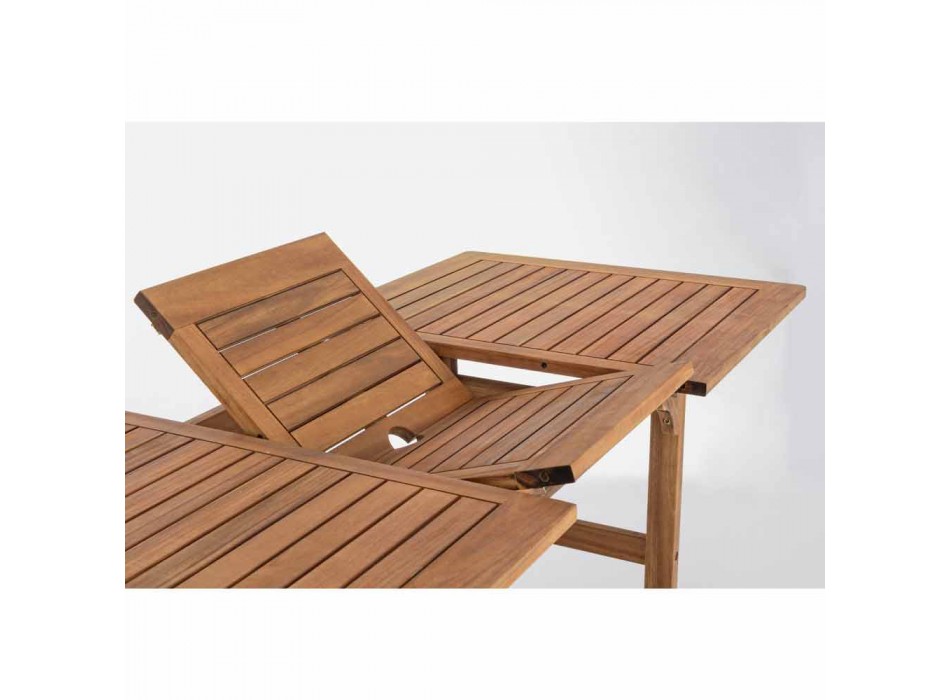 Roztažitelný venkovní stůl až 160 cm v akátovém dřevě - cloud Viadurini