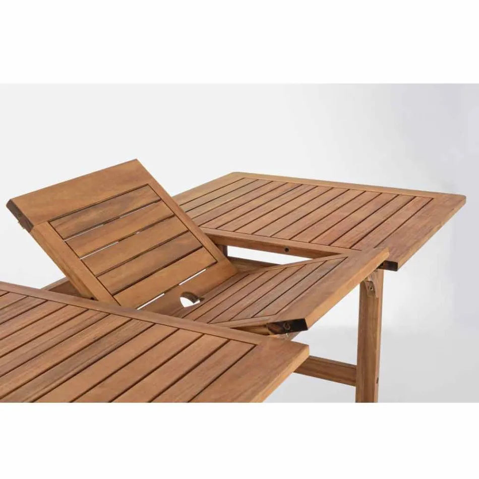 Roztažitelný venkovní stůl až 160 cm v akátovém dřevě - cloud Viadurini