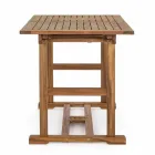 Roztažitelný venkovní stůl až 160 cm v akátovém dřevě - cloud Viadurini