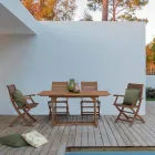 Roztažitelný venkovní stůl až 160 cm v akátovém dřevě - cloud Viadurini