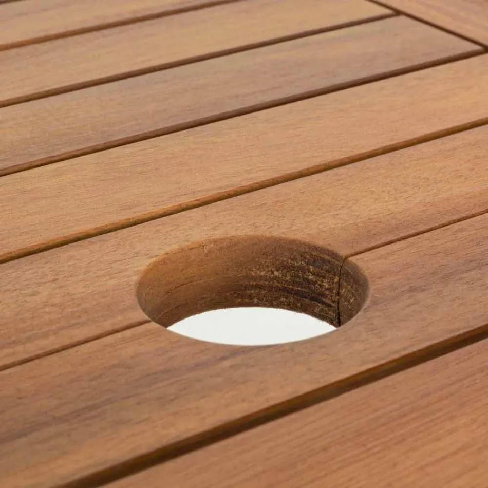 Roztažitelný venkovní stůl až 160 cm v akátovém dřevě - cloud Viadurini