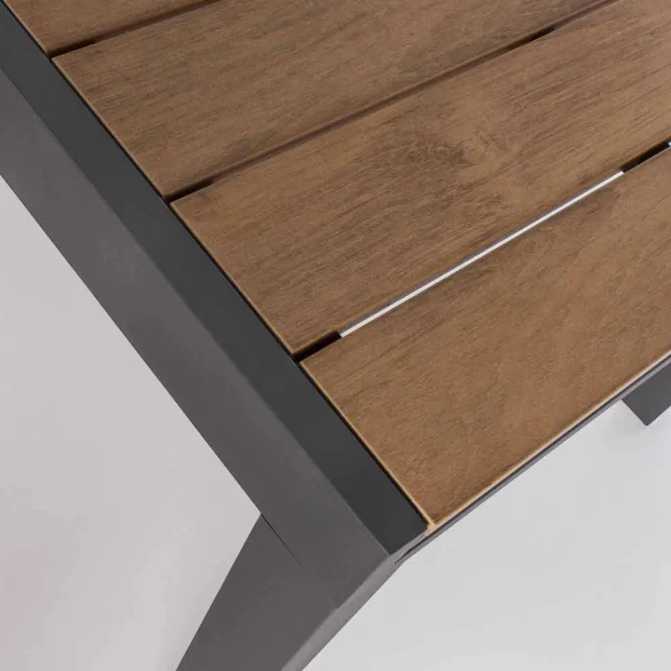 Roztažitelný venkovní stůl do 200 cm s povrchem Top in Teak - povrch Bobel Viadurini