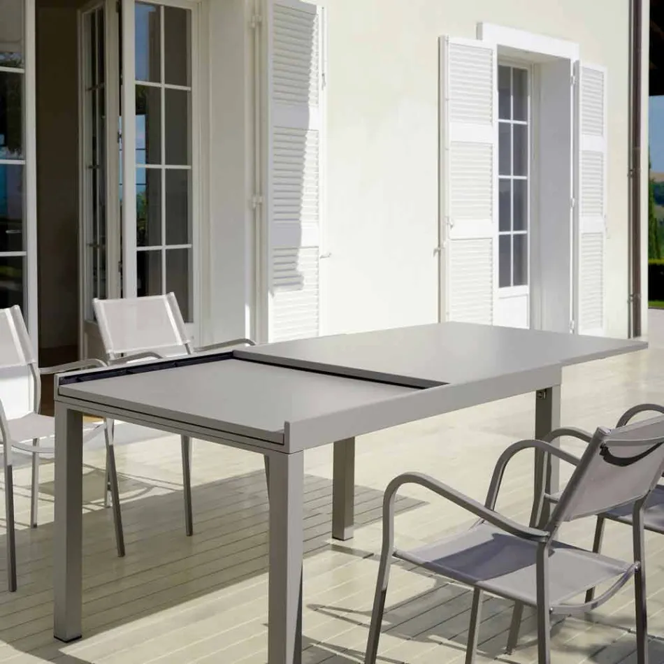 Rozkládací venkovní stůl až do 280 cm v kovovém provedení v Itálii - Dego Viadurini