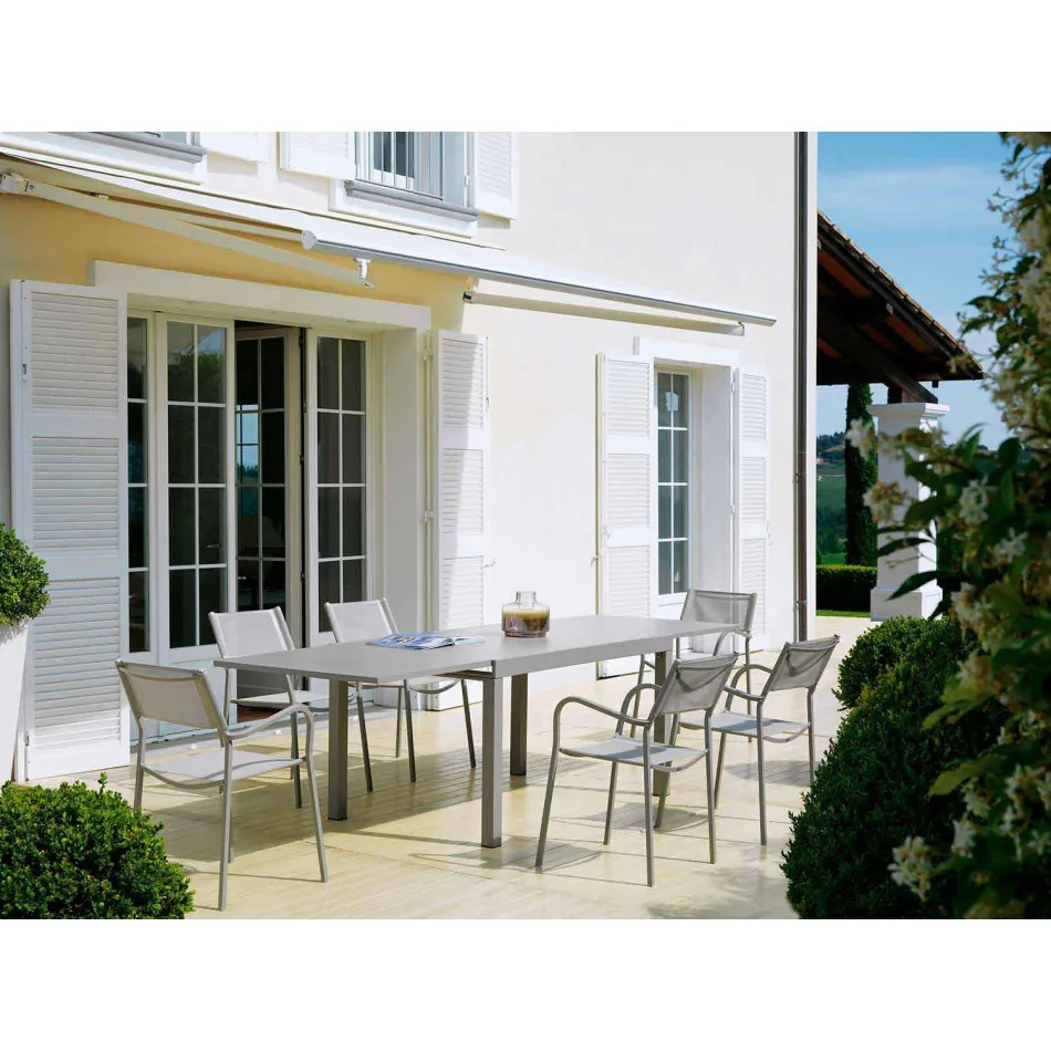 Rozkládací venkovní stůl až do 280 cm v kovovém provedení v Itálii - Dego Viadurini
