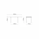 Rozkládací venkovní stůl až do 280 cm v kovovém provedení v Itálii - Dego Viadurini