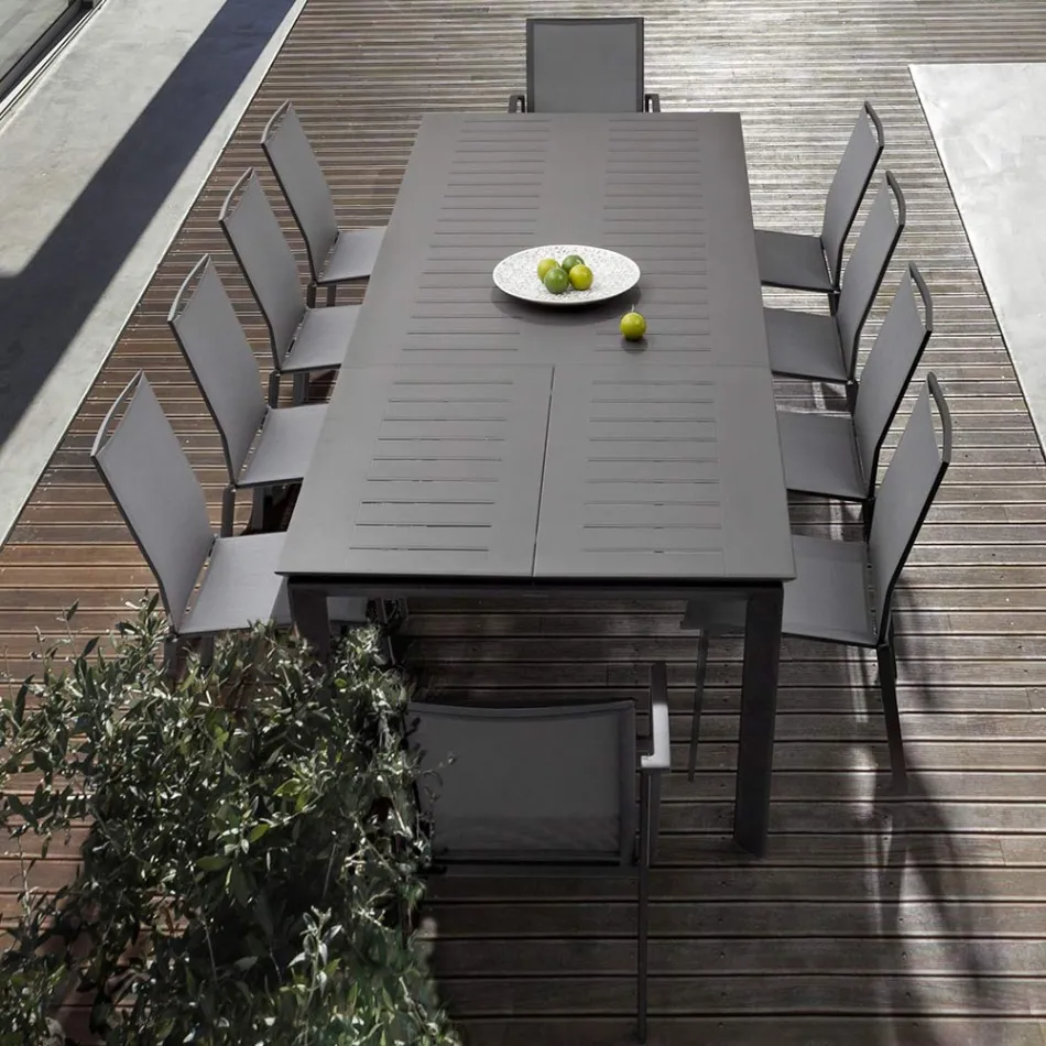 Rozkládací venkovní stůl v hliníkovém moderním designu Homemotion - Casper Viadurini