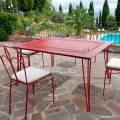 Venkovní stůl, ručně vyráběný, z lakovaného železa vyrobeného v Itálii - Zagato