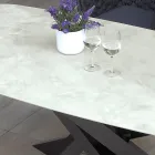 Venkovní stůl s hliníkovou základnou a 12mm laminovanou HPL deskou - Zefiro Viadurini