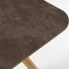 Venkovní stůl s dřevěnou základnou a keramickou deskou Pulpis Brown - Infinity Viadurini