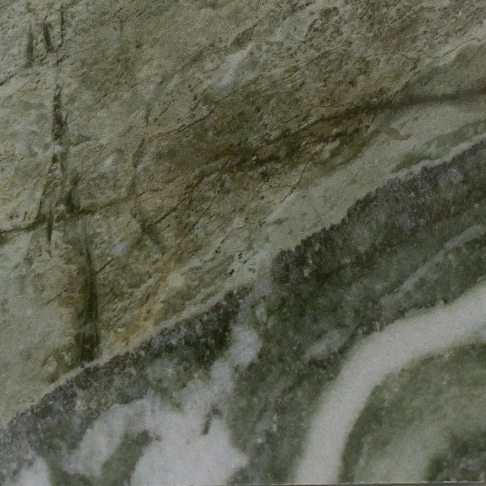 Venkovní stůl s dřevěnou základnou a keramickou deskou Royal Peacock - Infinity Viadurini